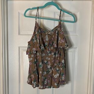 Floral Brown Women's Top